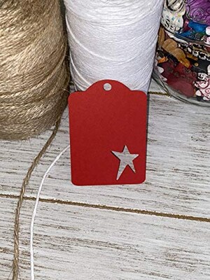 Whimsical Star Thank you Tag Gift tag - Favor Tags - Customize Tag Color - Set of 20 - image1